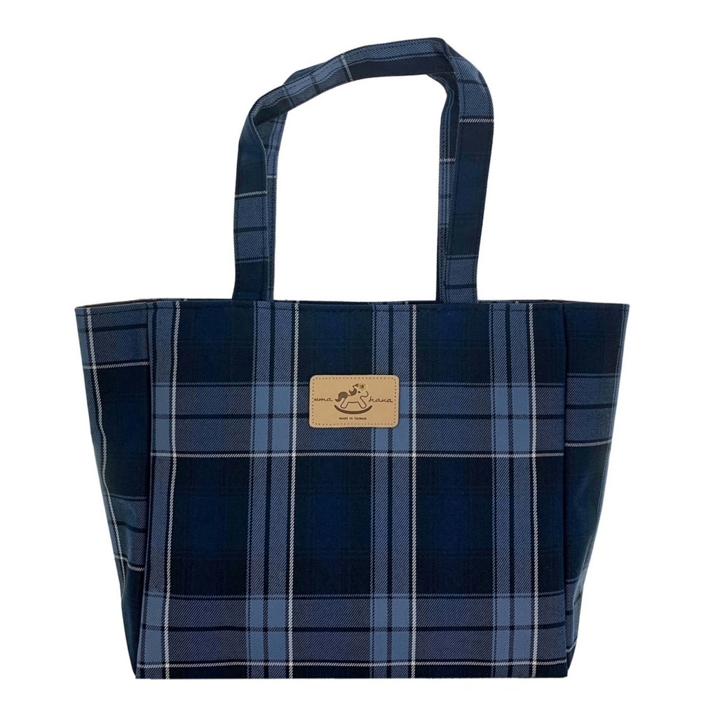 Waterproof Plaid Medium Tote Shoulder Handbag
